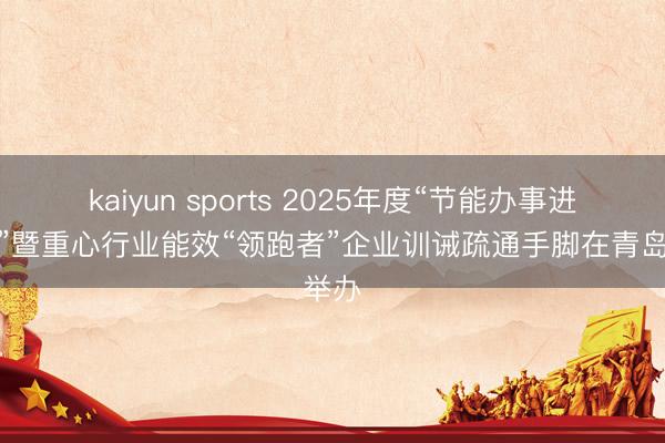 kaiyun sports 2025年度“节能办事进企业”暨重心行业能效“领跑者”企业训诫疏通手脚在青岛举办